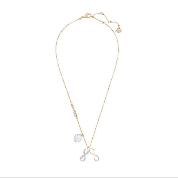 Swarovski Duo Infinity Necklace - Picture 3 of 9